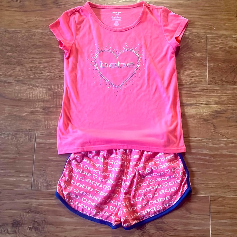 Bebe pajama set 10/12 size